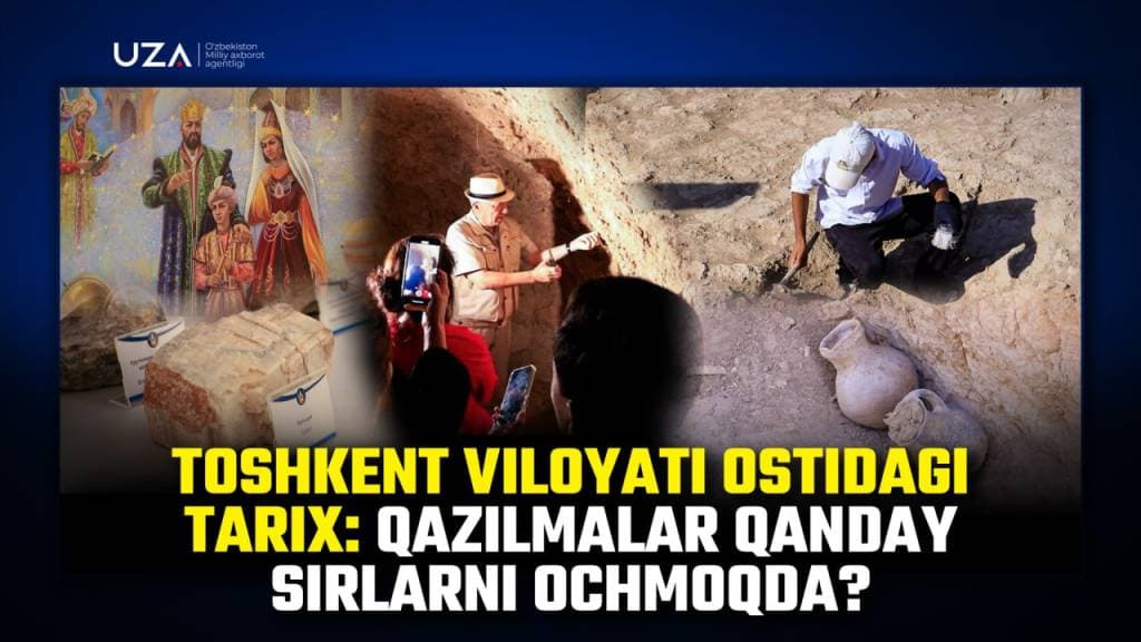 Tarix instituti ilmiy xodimi Ubaydulla Ismoilov Toshkent viloyatida olib borilgan arxeologik qazishmalard